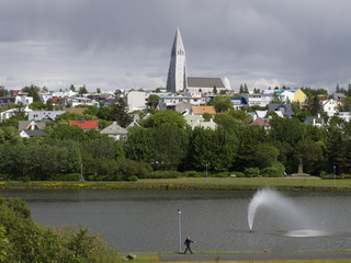 Reykjavik city centre - the Pond Iceland