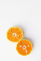 Oranges slice , Slice of fresh oranges against on white background