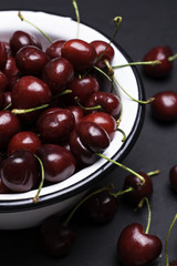 Cherry in a plate.