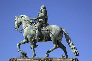 Fototapeta na wymiar Gustav II Adolf Statue; Stockholm