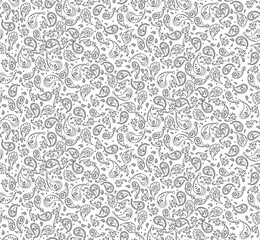 seamless outline paisley pattern