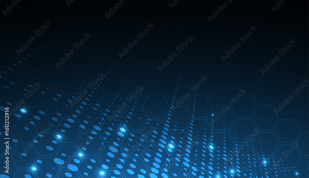 Poster Digital technology world. Business virtual concept. Vector background