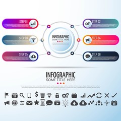 Fototapeta na wymiar Circle Infographics Design Template