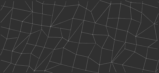 Abstract outline shapes. White wire lines on black background. Illustration for design.