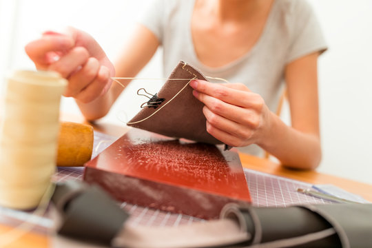 Leather craft making at home