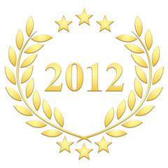 Lauriers 3 étoiles 2012 sur fond blanc