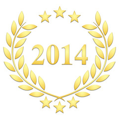 Lauriers 3 étoiles 2014 sur fond blanc