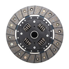 Сlutch disc for a passenger car isolated on the white background.