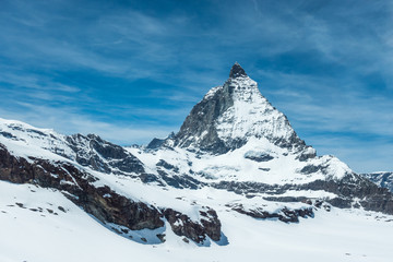 snowy mountain landscape in Switzerland