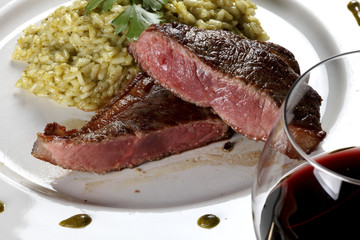 Grilled beef steak