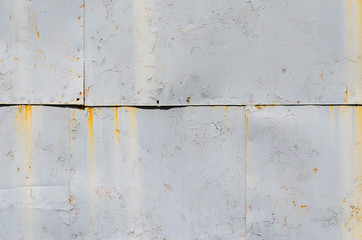 Cracked painted old metal texture. Turquoise color. Rusted surface.