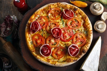 Pizza above