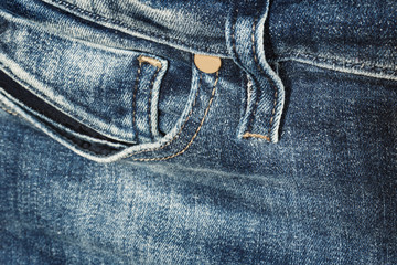Pocket of a blue jeans