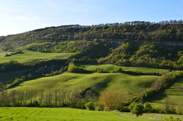 Fototapeta na wymiar colline en Aveyron
