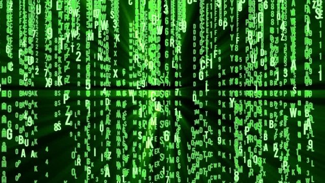 Abstract Matrix Background. Binary Computer Code. Coding and Hacker concept. Motion Tech Background. Available in 4K FullHD and HD video render footage.