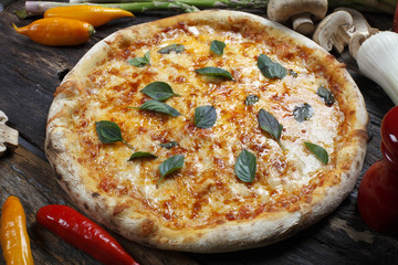 Pizza above