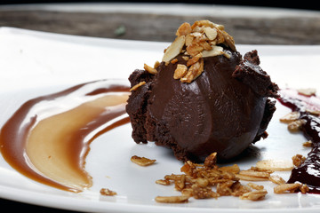 Chocolate ice cream dessert