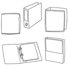 vector set of folder