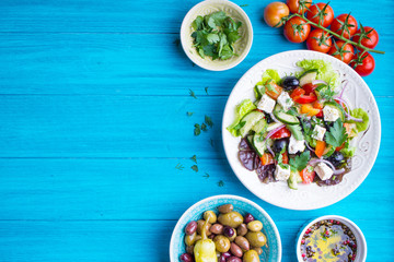 Greek salad background