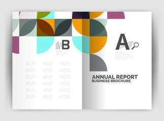 Abstract circle design business annual report print template