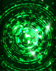 Neon circles abstract background