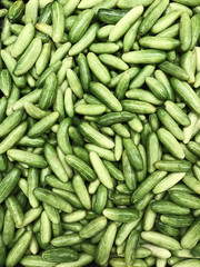 Green tindora vegetable pile background