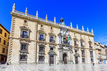 Fototapeta na wymiar Granada, Spain. Royal Chancellery (High Court of Andalusia) in Plaza Nueva.