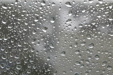 Drops of rain on the window
