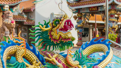 Chinese dragon statue in Chonburi Thailand