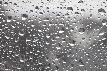 Drops of rain on the window