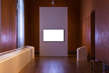 Blank Art Museum Isolated Painting Frame Decoration Indoors Wall White Template