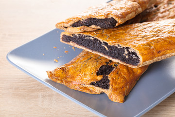 Baking strudel with poppy seeds