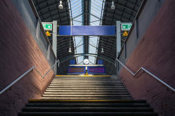 Karlsruhe Hauptbahnhof Main Train  Station Daytime Transportation City Urban Staircase Blank Signs