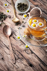 Obraz na płótnie Canvas Herbal tea with chamomile