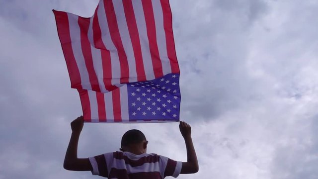 American flag in slow motion.