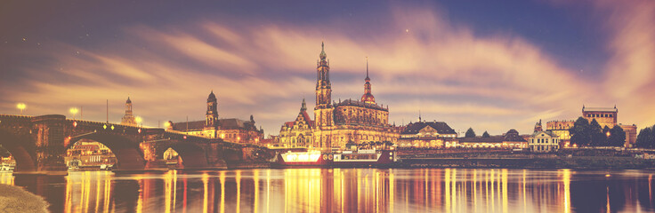 Evening panorama of Dresden