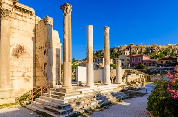 Foto op Canvas Het historische centrum van Athene in de buurt van het Monastiraki-plein, Athene, Griekenland © r_andrei