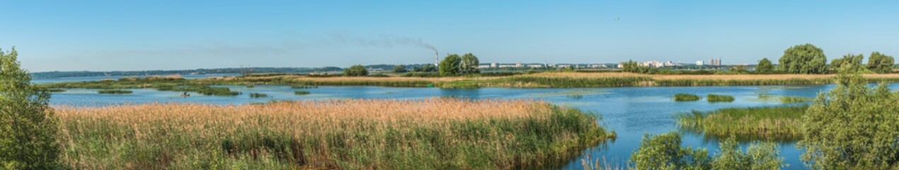 Panorama of the Dnieper Bay near Kiev.