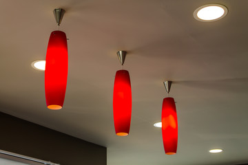 Lamp color red modern coffee