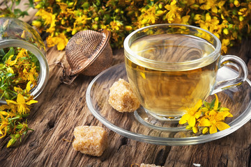 Herbal Hypericum tea.