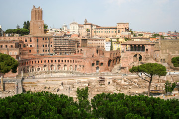 Vista aérea de Roma, Italia