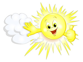 The sun moved the cloud and showed the class!