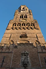 Fototapeten The tower of the Belfry (Belfort) on Grote Markt square in Bruges, Belgium © Erik_AJV