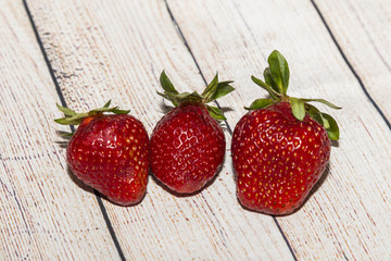 Strawberry on a wooden table