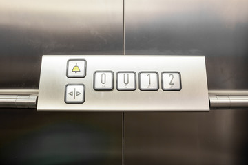 push buttons in the elevator