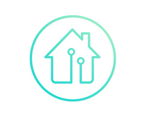 Modern House Real Estate Logo - Smart House Concept