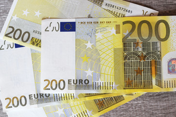 Euro notes forming background