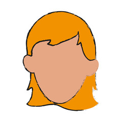 head of faceless woman icon image vector illustration design  sketch style