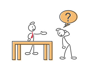 Creative Business Strategy Tips Stickman Illustration Concept - Dont Assume, Just Ask