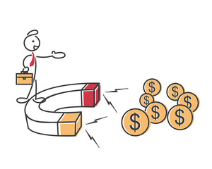 Creative Business Strategy Tips Stickman Illustration Concept - Creative Strategy Will Attract Profit